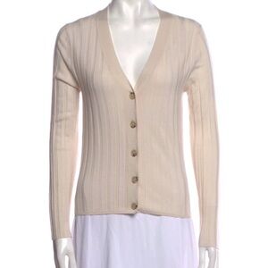 Allude Neutral Sweater Elegant Cream Women's Cardigan